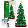 BRICK Flip Lego - Albero di Natale per il tuo villaggio di Natale (40573) con sacchetto regalo natalizio, Set Christmas Tree con pupazzo di neve