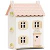 Le Toy Van - H124 - Casa delle bambole Rose Heart in legno certificato FSC, 3 anni, per ragazze, 2 piani, L 44 x P 36 x H 66 cm, con persiane, finestre e porte che si aprono, gioco Montessori