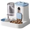 Generisch Distributore automatico di cibo per gatti, 2 in 1, con grande capacità, per cani di piccola e media taglia, pratico porta ciotola per animali domestici (blu, taglia unica)