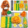 Mulevip Tappeto da fiuto 72x52 cm, intelligente, odore, lavabile, pieghevole, giocattolo per cani e gatti (giallo e verde)