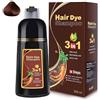 IIIMEIDU Shampoo Colorante per Uomo Donna, Shampoo per Capelli colorati per Capelli Neri, Copertura Grigia al 100% - Naturale e di Lunga Durata, 500ML 3 in 1 Colore di Capelli Neri (Dark Brown)