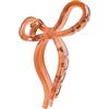 styleBREAKER Fermaglio per capelli donna con fiocco in plastica,Marrone tra | 10,5x7x6 cm, molla forte per capelli fini o folti, forma ergonomica, non tira né stringe.