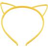 Blausky 3 fasce per capelli in plastica con orecchie di gatto, fascia sottile e antiscivolo, da donna, graziosa fascia per capelli, orecchie di gatto, per feste, balli di fine anno, colore giallo