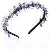 IYOU Fascia di Cristallo Scintillante Nero Cerchietti per capelli Strass Fiore Partito Prom Accessori per capelli per Donne e Ragazze