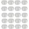 UTURAL Contenitori cosmetici in alluminio da 5 g/5 ml con coperchio a vite barattoli di latta per balsamo per labbra tondo per cosmetici, balsamo per labbra, crema, ombretto, polvere, tè (argento-30 pezzi)