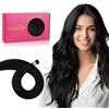 WENNALIFE Bonding exension di capelli veri, da 50 g, 50 ciocche, 60 cm, capelli neri naturali, lisci, per extension professionali, con punti di fissaggio invisibili a I