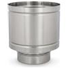 MAKA change your life quality Maka Comignolo Terminale a Botte Tondo, Cappello Camino Antipioggia in Acciaio Inox, per Espulsione Fumi Legna, Metano e Gasolio (Inox, Ø 100 mm)