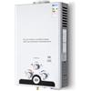 CO-Z Scaldabagno a Gas GPL 10L con Modalità Inverno ed Estate Caldaia a Gas GPL da 17 kW a Parete senza Serbatoio Scaldacqua Istantaneo Automatico con Anima in Rame e Display a LED (10L Argento)