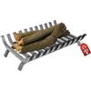 MOHOME Brucialegna per Camino in Ferro Battuto Nero Made in Italy 11 Barre Griglia 40x25x10 cm Braciere per Camino Poggia Legna Piedi Rialzati Portalegna per Caminetti Accessori Attrezzi Camino