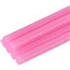 QUARKZMAN 6Pz Stick Colla a Caldo Dimensioni Standard per Pistola per Colle 7mm x 200mm Colla a Caldo Bastoncini Piccoli Ricariche, Glitterato Rosa