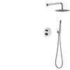 MICE COLLECTION IMEX - Set doccia termostatica da incasso a parete Kit Termostatico Doccia Incasso 2-vie - Rubinetteria bagno SERIE LINE Cromo - GTD038