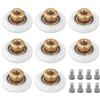 Brelet 8 Set Rulli Per Porta Doccia, Rotelle per Porta della Doccia da 25 mm con vite M6, Corridori Della Doccia Rullo per Porte della Doccia Scorrevoli in Vetro