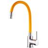 IMPALLI è casa IMPALLI Miscelatore Cucina A Canna Flessibile Girevole In Silicone Colorata Rubinetto Lavello Cucina Completo Di Flessibili Per Miscelatori Rubinetto Cucina 5X36X17 Cm (GIALLO)