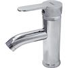 MOKEKA Rubinetto Bagno Lavabo MOKEKA Miscelatore Lavabo Bagno con Tubo, Rubinetti Bagno Monocomando, Regolabile in Temperatura Fredda e Calda (Cromato)