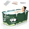 Felenny Vasca da bagno pieghevole per adulti, portatile (115 × 50 × 55 cm, Panda) | Grande vasca da bagno pieghevole per bagno ghiacciato e bagno caldo, vasca da bagno mobile, per esterni e giardino