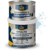 BRICOSALVAJE Vernice poliuretanica per vasche da bagno e piatti doccia | 750 ml (600+150 ml) | Finitura ceramica satinata | Due componenti | Impermeabile e resistente (Bruma Artica)