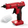 JOJOCY Pistola per colla a caldo a batteria compatibile con Milwaukee m18, pistola per colla a caldo con 20 bastoncini di colla da 11 mm, ideale per riparazioni, artigianato, fai da te (rosso per Milwaukee)