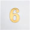 Yooumilife Numeri Civici Da 3 Pollici, Numero Di Porta Moderno In Metallo Ottone, 8 Cm, Lettere Dorate Per Indirizzo Di Cassetta Postale, Segno Decorativo Per Esterni, Per Camera D'hotel, Giardino(6)