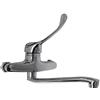 Vetrine in rete Vetrineinrete® Rubinetto da cucina a parete miscelatore con maniglia a leva lunga orientabile con canna lunga per lavandino in ottone cromato 69207 P39