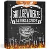 UMBRELLA® BBQ Calendario dell'Avvento 2026 - 24 spezie Bio grigliata e rub | 24 spezie da grill, rub e sali aromatici bio - varietà saporita, il regalo per gli amanti del barbecue