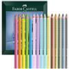Faber-Castell Matite colorate Jumbo Grip (colori metallizzati, neon e pastello), confezione da 15