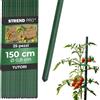 STREND PRO Tutori da Giardino 150 cm, Set da 25 | Ø 8 mm, Acciaio Rivestito in Plastica, Verde | Per Pomodori e Fagioli