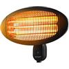 DONYER POWER Riscaldamento a parete al quarzo, per interni ed esterni, 2000 W, colore: nero