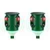 HUAJUEJUE 2x Repellenti solari a ultrasuoni 360° con luce lampeggiante, 7 modalità sensore di movimento,impermeabili per giardino,contro gatti,cani,scoiattoli,procioni,puzzole
