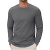 iClosam Maglia Termica Uomo Manica Lunga Pesante Girocollo con Taschino | Maglietta invernale uomo, pile 280 g/m², tessuto spesso, tinta unita, vestibilità regolare, Pullover Inverno uso quotidiano