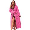 RONGTAI Accappatoio Donna con Cappuccio in Pile Loop, Stampa Leopardata - Morbido, Caldo ed Elegante, Tendenza Moda per Casa, SPA e Regalo