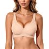 Adisputent Reggiseno senza fili Jelly Bra Push Up Gel Bras per le donne | Reggiseno a V profondo, senza ferretto, senza cuciture, supporto morbido, comfort, tuffo, copertura completa