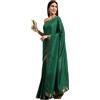 DAGLOR Zari Sari in pura seta - 25588522, Verde, Etichettalia unica