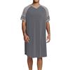 Enjyam Camicia Notte Uomo Pigiami Estivi Maglia Lunga da Notte Maniche Corte per Estate