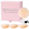 NovaLift 3 paia di copricapezzoli in morbido silicone da 8 e 10 cm, sottili e senza cuciture, adesivi per donne, riutilizzabili, invisibili, in silicone, per abbigliamento, fasce per capelli, feste senza