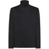 SUN68 Dolcevita Uomo T43102 T-Shirt Round Solid L/S Sun 68 Maglia Collo Alto (XXL, Nero)