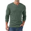 PrinStory Henley T Shirt Fur Uomo Manica Lunga Top Casual Maglione Maglietta Uomo