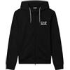 Emporio Armani EA7 Felpa Full Zip da Uomo in Cotone Garzato con Cappuccio, Linea Visibility, 7M001314