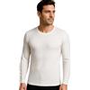 o-day Liabel Maglia Intima Uomo Caldo Cotone Manica Lunga (Confezione da 2) Soffice Maglia Intima Invernale Effetto Termico Naturale Bianche o Nere