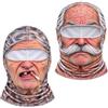 Generico Passamontagna da Sci con Volto Realistico Anziano Vecchio brontolone Novelty Full Head Winter Balaclava Funny Realistic Face Ski Mask for Adults