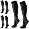 Punhazy Calze Nursiv Compressione Graduale 3 Paia 20-30 mmHg Uomo Donna | Calze Lunghe Traspiranti con Supporto per Polpacci e Caviglie, Vestibilità Comoda, Ideali per Lavoro, Viaggi e Sport
