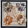 GUESS Foulard Donna con Stampa Floreale, 90 x 90 cm, Nero Multicolore