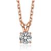 MomentWish Collana Moissanite Donna Argento 925 Oro Giallo Oro Rosa | 0,3/0,5/1/2 Carati Diamante Solitario Argento 925 Oro Giallo Oro Rosa Gioiello Regalo di Natale per Donna