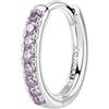 Brosway Orecchino Singolo Donna a Cerchio in Argento | Orecchini a Cerchio con Magic Purple | Collezione FANCY - FMP86