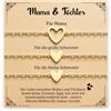 YIBONIKA 2/3 braccialetti a forma di cuore per mamma e figlia, regalo per | Set di braccialetti per coppie, regalo per la festa della mamma e compleanno, Natale, inizio della scuola