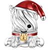 SEVENWELL Charm a forma di fiocco di neve per Pandora Cane Gatto Blu Fiocco di Neve Charm Pendente Argento Sterling Regalo di Natale