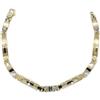 Never Say Never Bracciale in oro 18k giallo e bianco - 5 mm, 9,15 g, modello semi-rigido di alta gioielleria da uomo. Lunghezza: 20,50 cm.