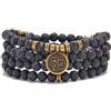 oasymala Bracciale Mala 108 Perle con Ciondolo OM in Pietra Naturale - Accessorio per Yoga e Meditazione