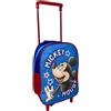 CARTOON Zaino Trolley Topolino Disney Bambino Asilo con Ruote 28 x 23 x 11 cm