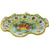 SICILIA BEDDA CAPACI Centrotavola smerlato traforato in ceramica Caltagirone con 2 opzioni misura (1 unità) decoro frutta mista - Ø 30 cm