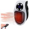 Fancysky Mini Stufetta Elettrica Basso Consumo, Fancysky 380G Termoventilatore 500w, Riscaldatore da Presa, Riscaldamento Rapido, Risparmio Energetico (Bianco)